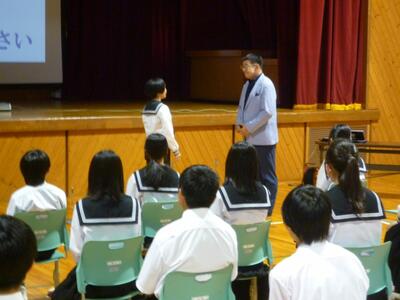 生徒会代表 お礼の言葉